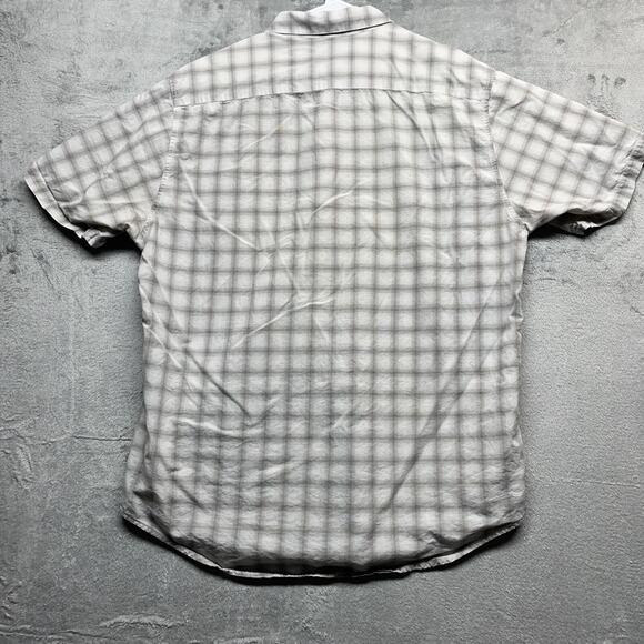 RVCA Men's Short Sleeve Polo Shirt Plaid Button Down Regular Fit XL - Picture 7 of 10